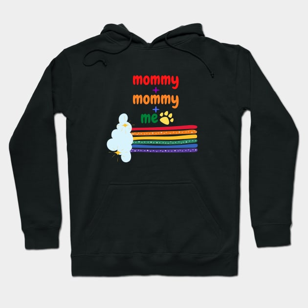 two moms and me with dog Hoodie by Mplanet